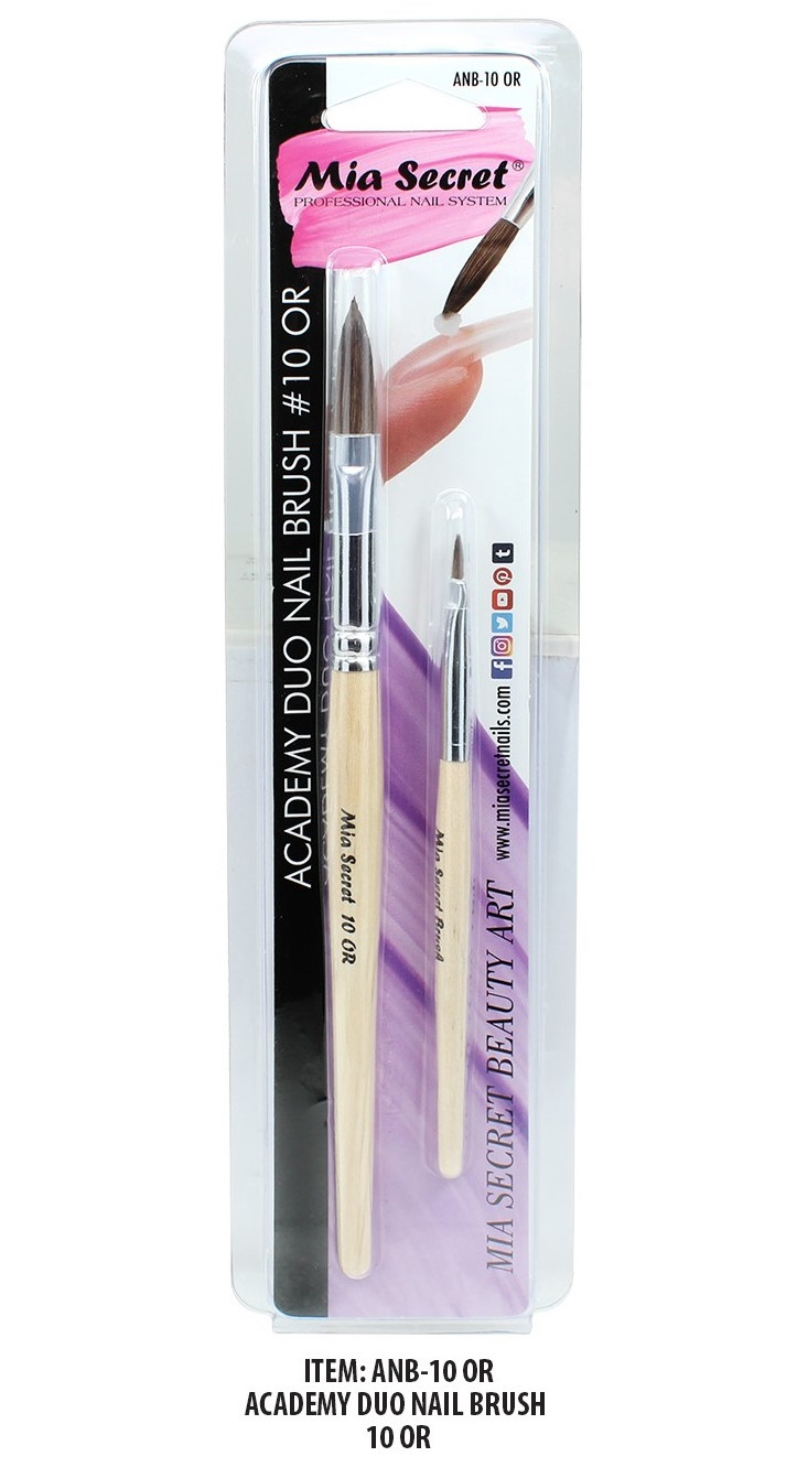 Mia Secret Acrylic Nail Brush Academy Duo #10 OR Nail Art Tool Brush