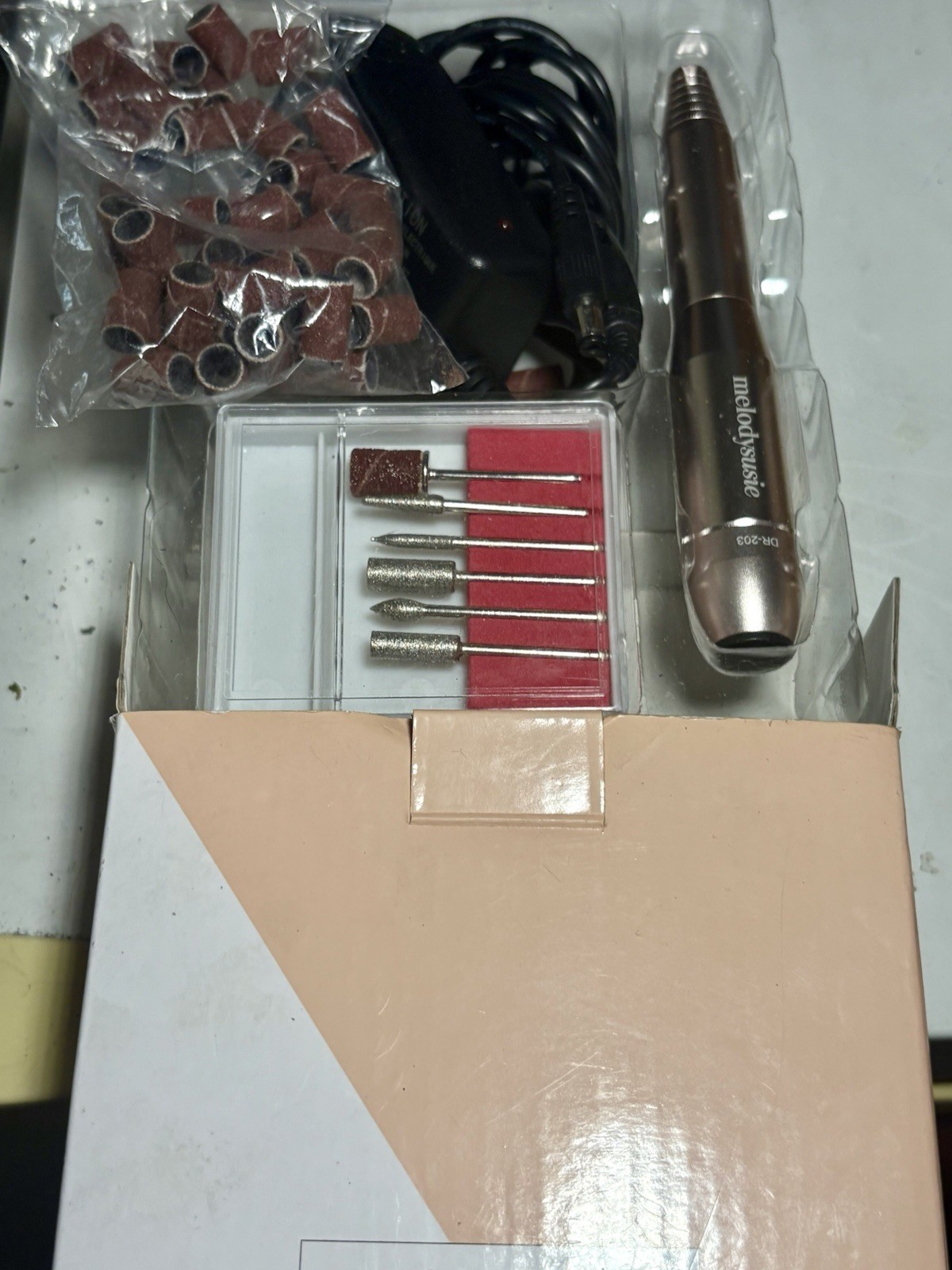 Melodysuie Sheen Nail Drill Set New Open Box for Nails Salons Home Office Beauty