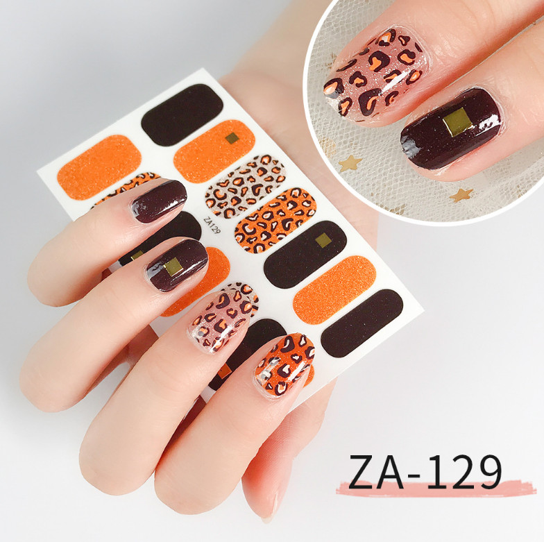 3D Glitter Nail Wraps Full Size Sticker Nail Polish Art Self-Stick Decor NS22