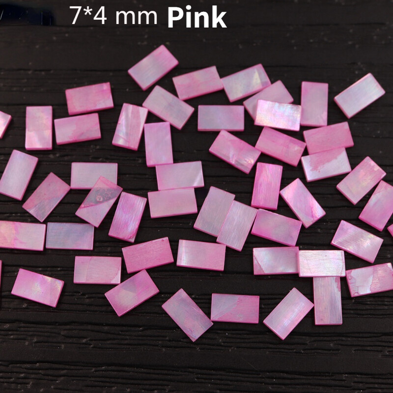 10pcs 7*4mm Mini Nature Abalone Shell Inlay Rectangle Craft Nail Art Jewelry