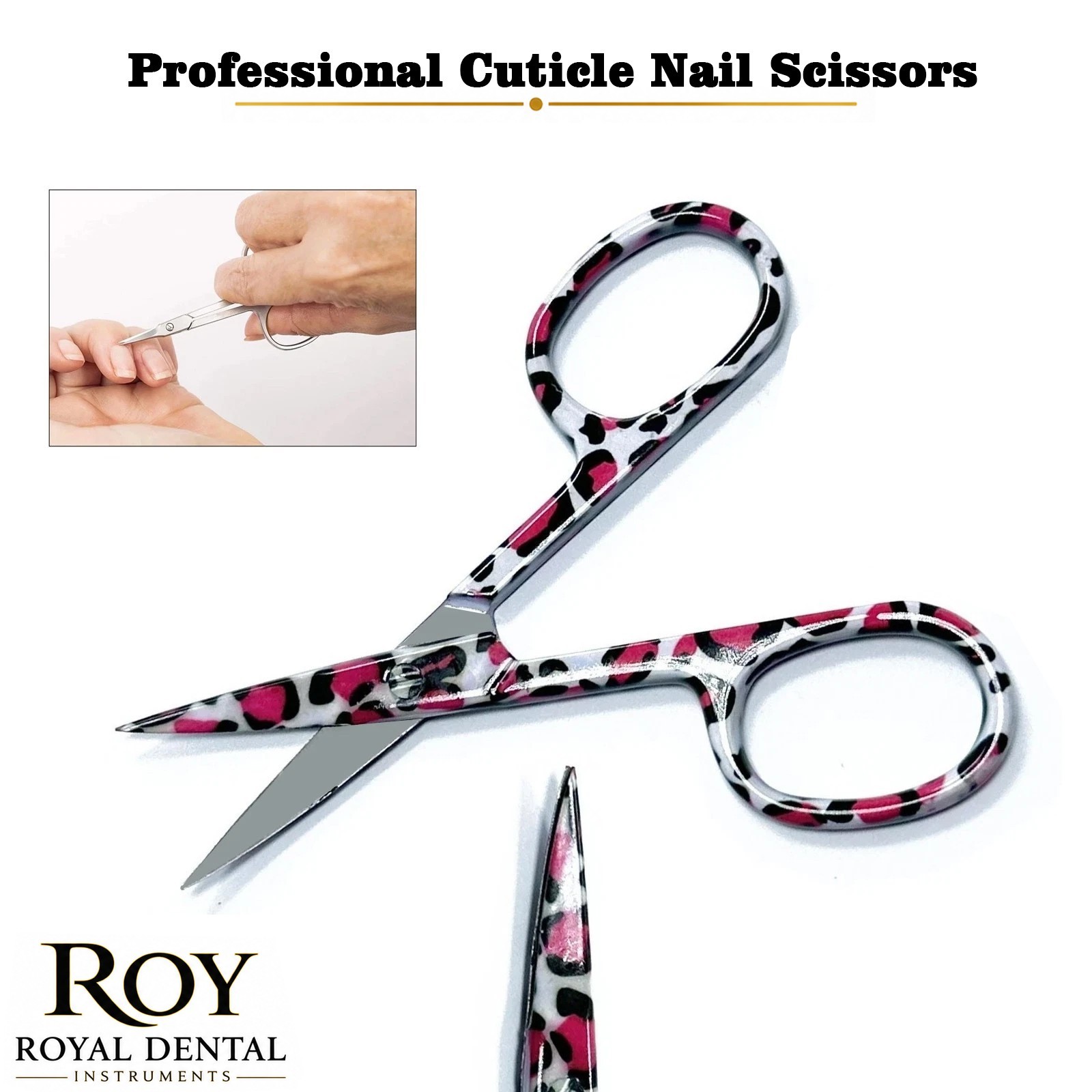 Finger Toe Nail Professional Scissors Arrow Point Steel Manicure Cuticle