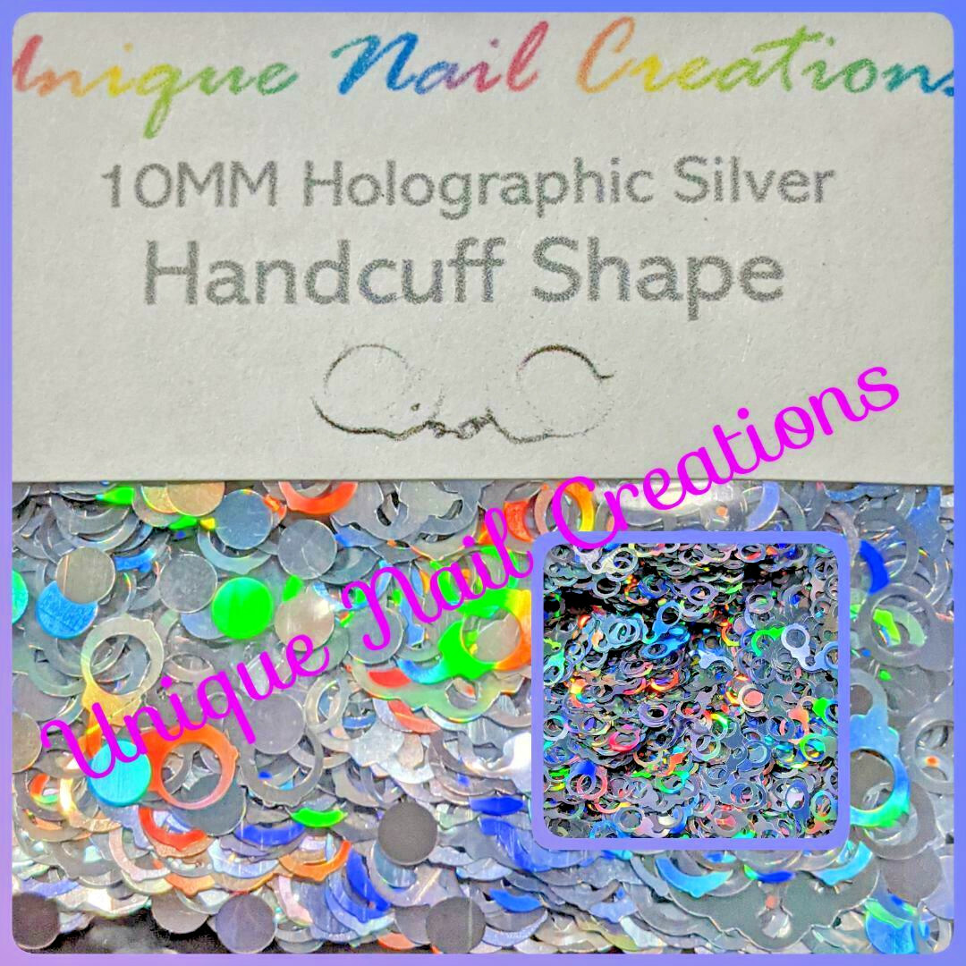 HANDCUFF Shape Glitter~Solvent Resistant~Nail Art•Face•Festival•USA⭐
