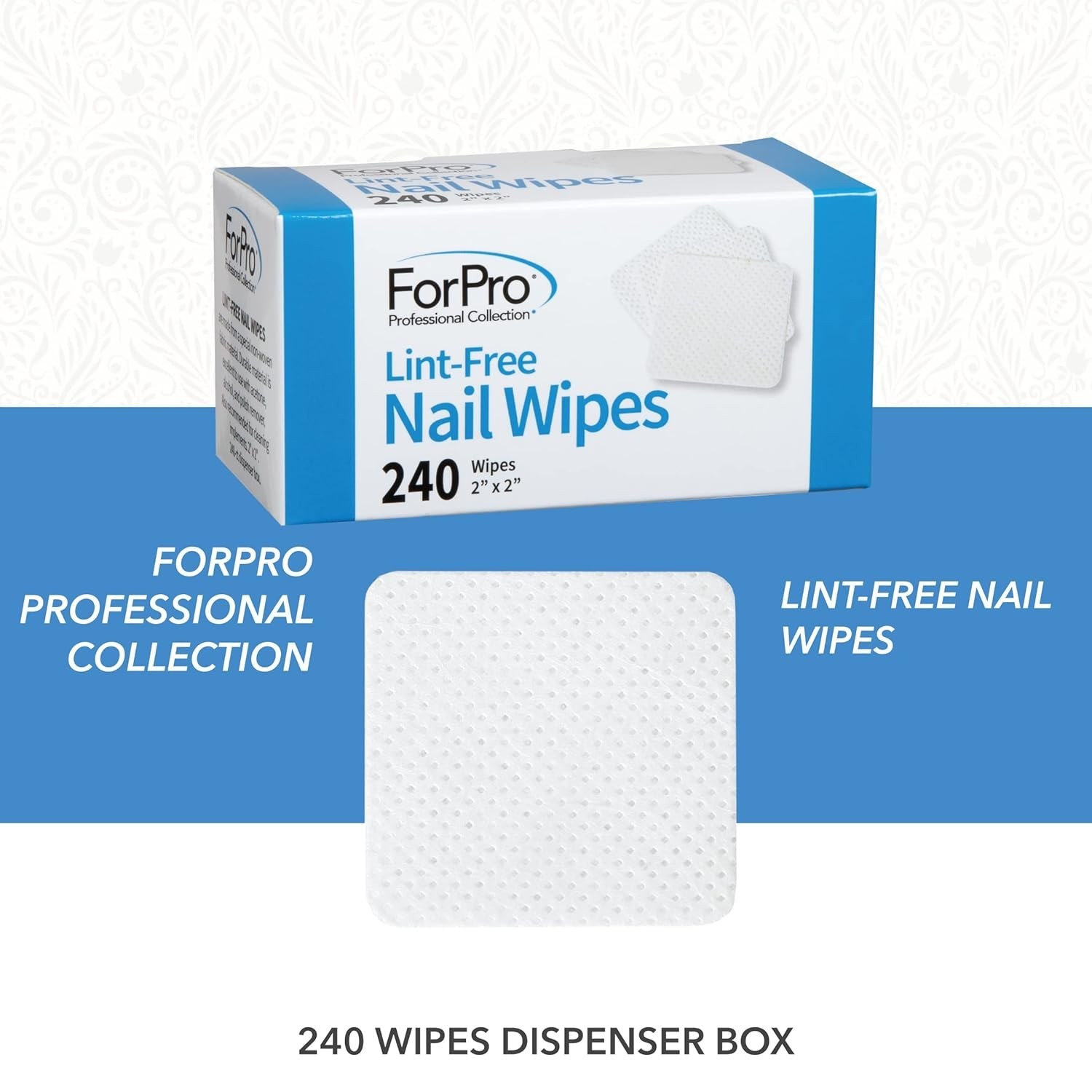 Ultimate Non-Woven Lint-Free Nail Wipes, 240 Count, Perfect for All Polish Types
