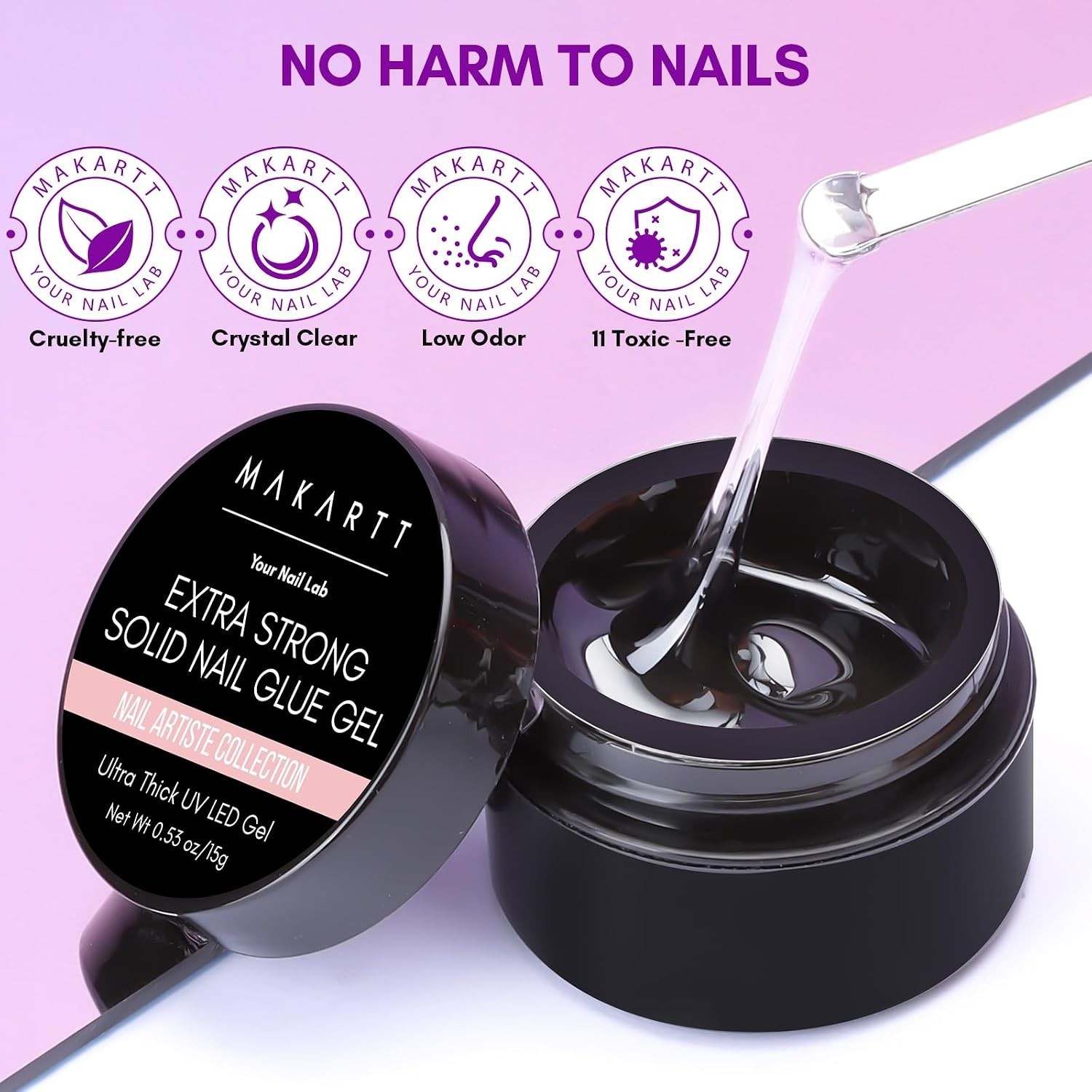 Mess-Free Nail Adhesive Gel – Strong, Flexible, and Odor-Free for No Hassle