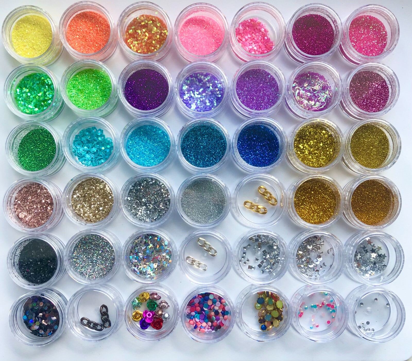 Glitter Dust Nail Make Up Hair Body Tattoo Slime Putty Craft Art Pot 84colors