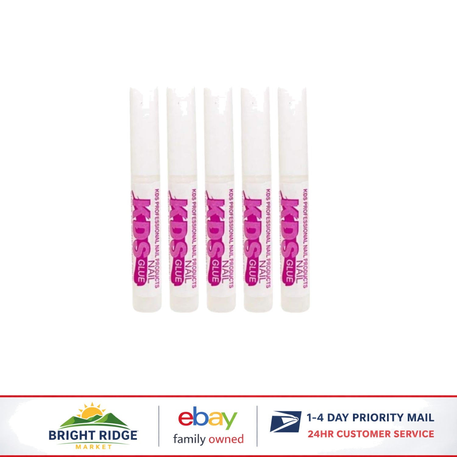 Clear Nail Glue – 5 Pcs Super Bond Adhesive for Acrylic Tips, Fast Drying