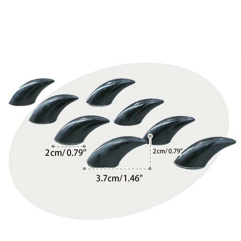 Claw Nails Press On Costume Animal Claws Cosplay Black White Transparent