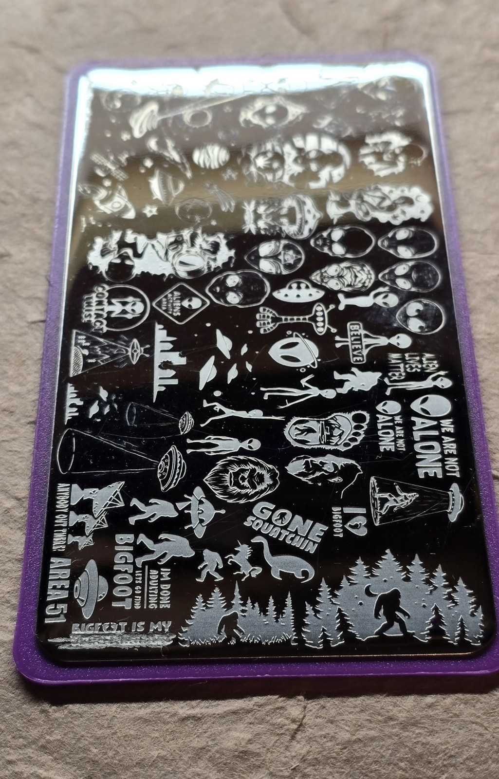 HTF Pretty Fingers By Robin Garden Gnomes Hippie Forest Nail Stamp Plate
