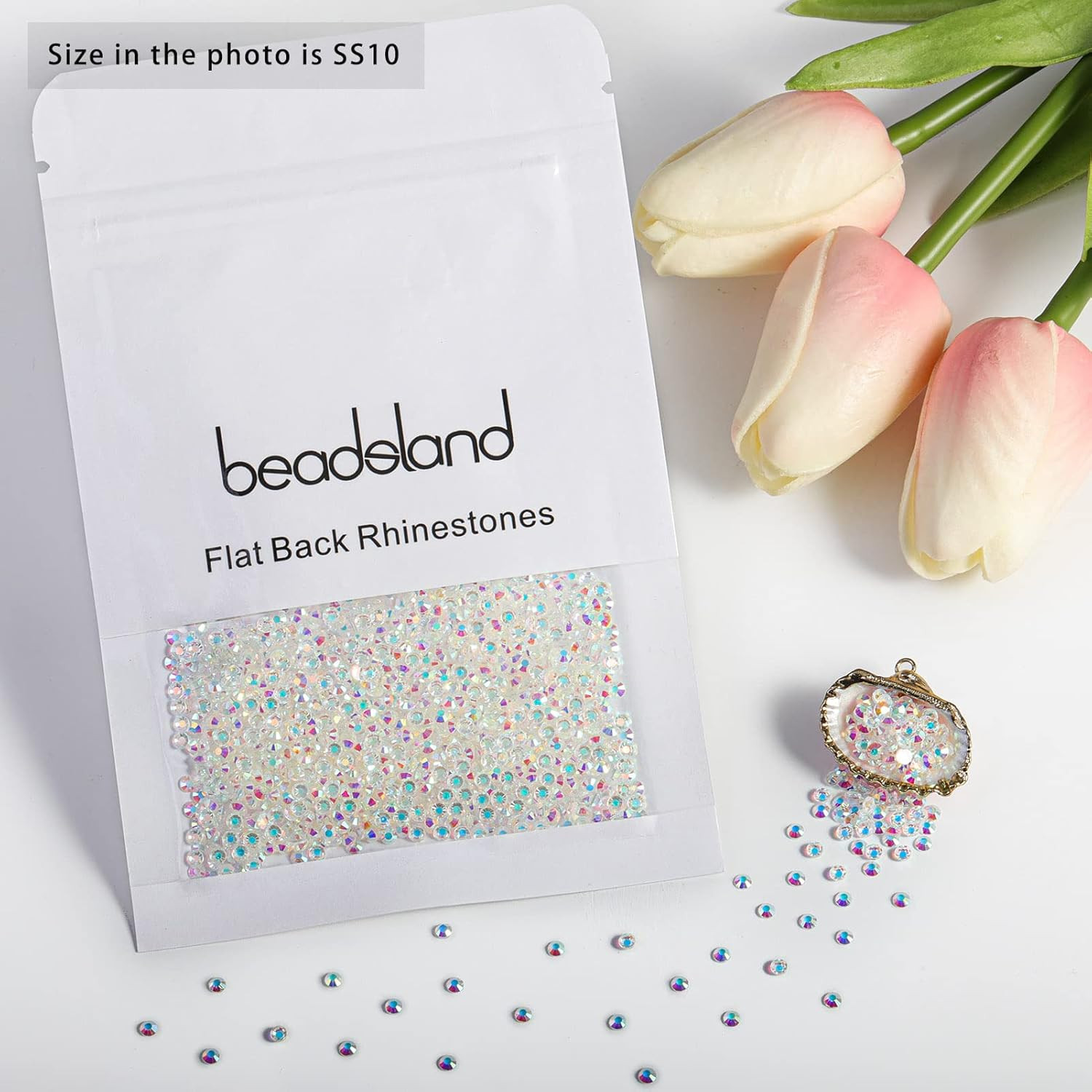 Flat Back Crystal Rhinestones round Gems for Nail Art and Craft Glue Fix, Transp