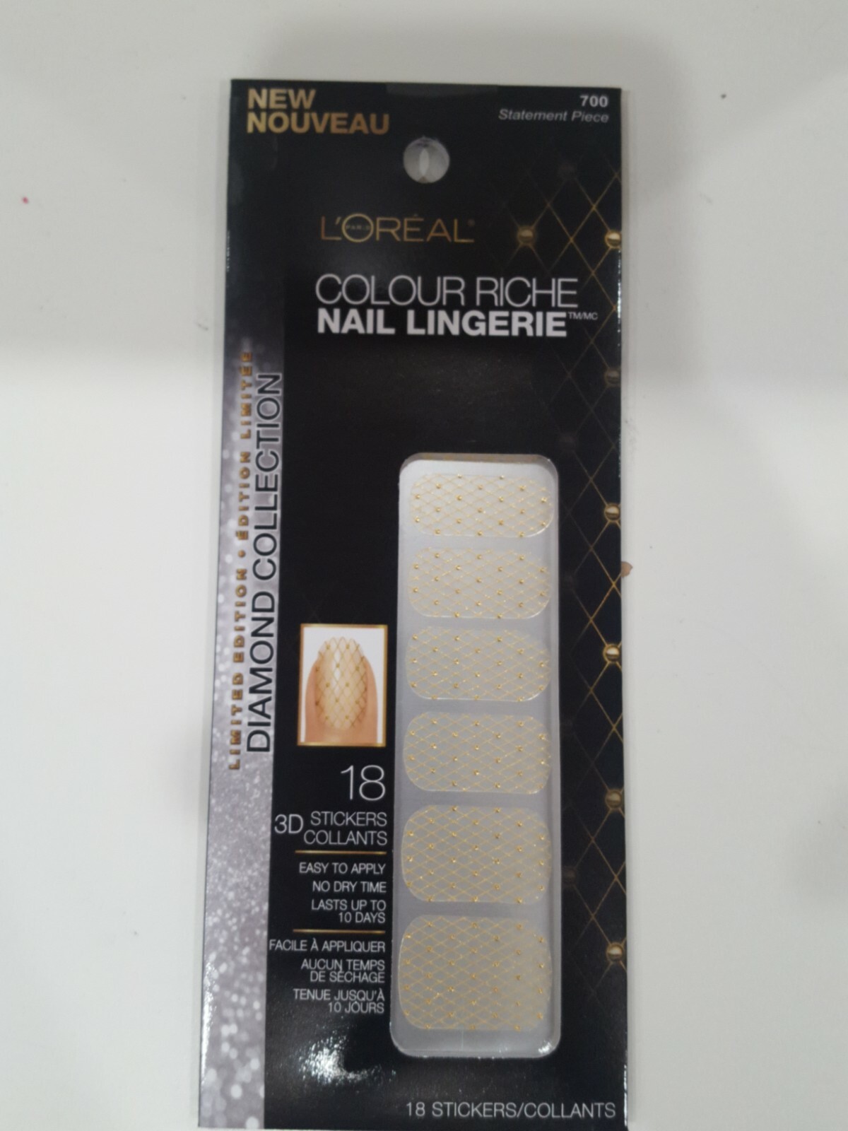 Loreal Colour Riche Nail Lingerie 3D Nail Stickers STATEMENT PIECE #700 18ct LE
