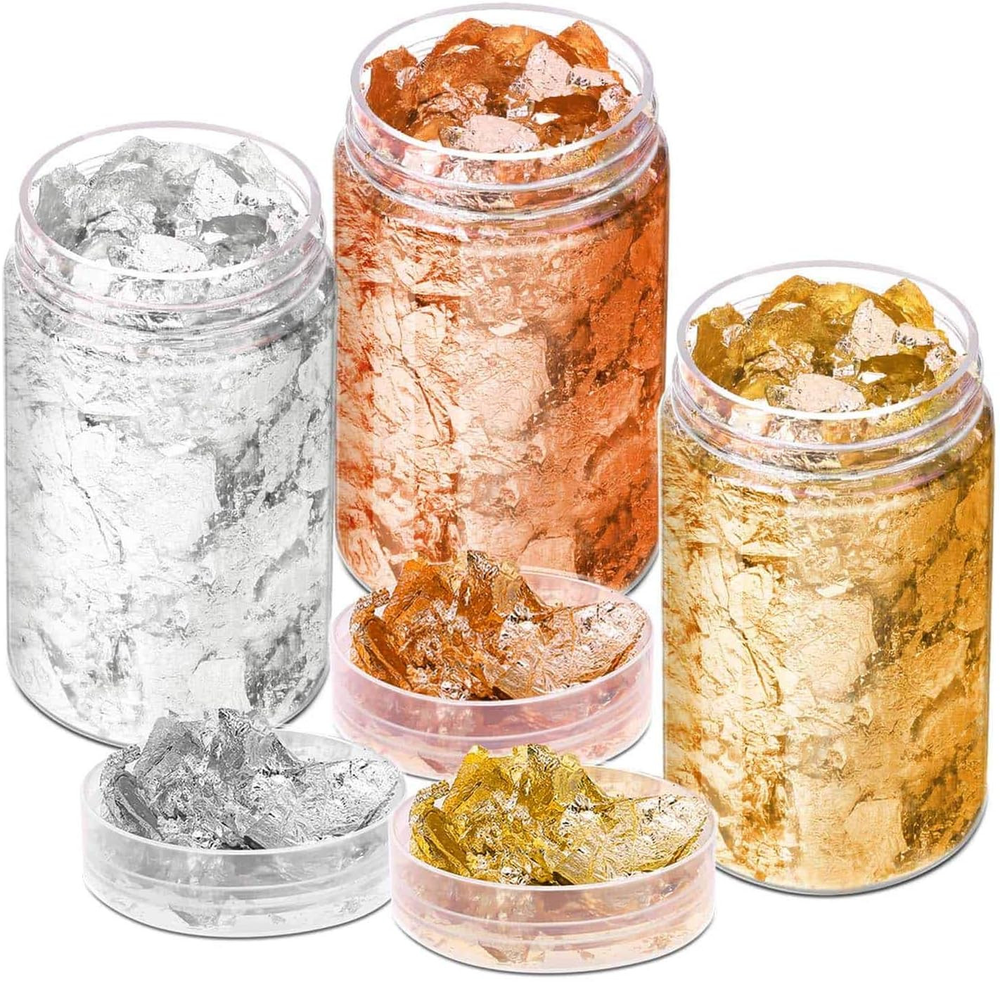 15 Grams Gold Foil Flakes for Resin Jewelry Making, Imitation Gold Foil Flakes