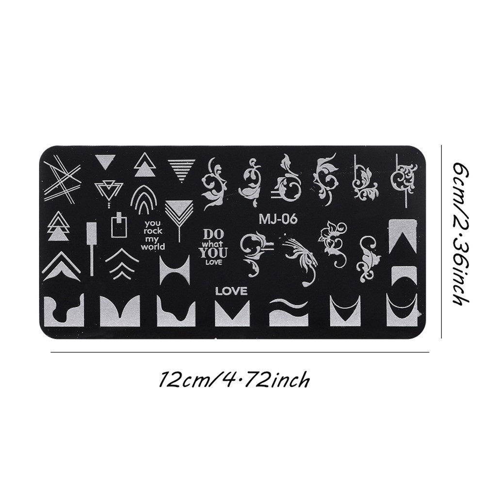 Cross Heart Metal Nail Stamping Plates Stars Crescent Moon Latin Greek Cross