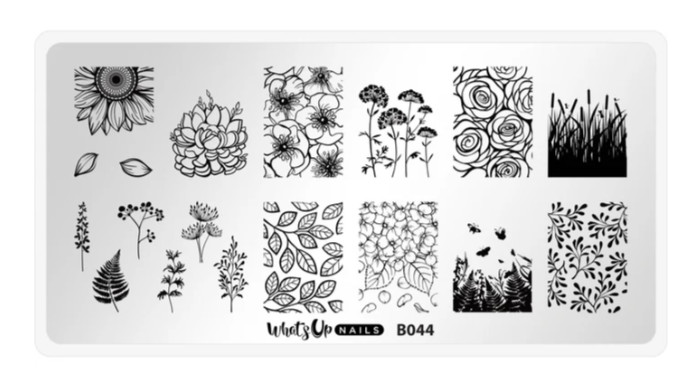 What’s Up Nail Stamping Plate B044 – From Ground Comes Life
