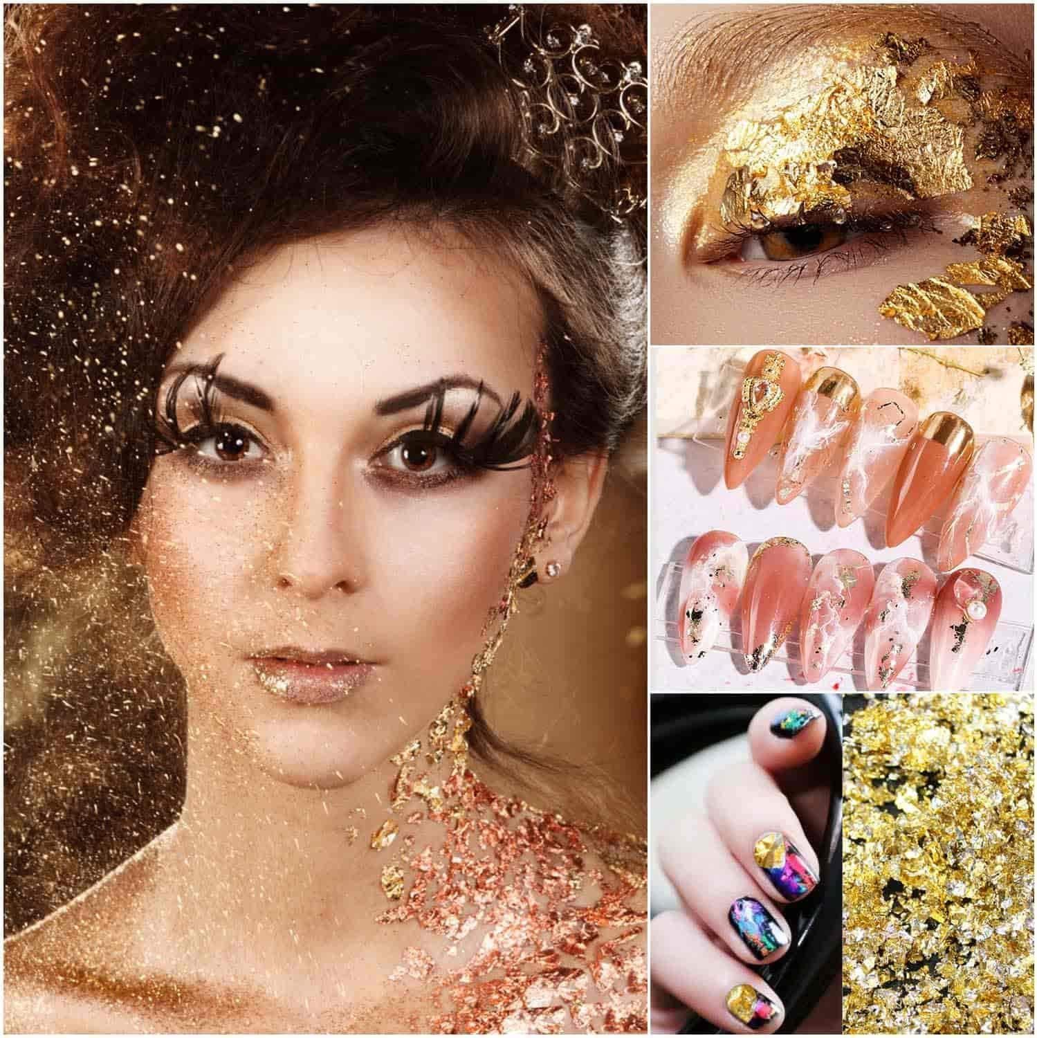 15 Grams Gold Foil Flakes for Resin Jewelry Making, Imitation Gold Foil Flakes