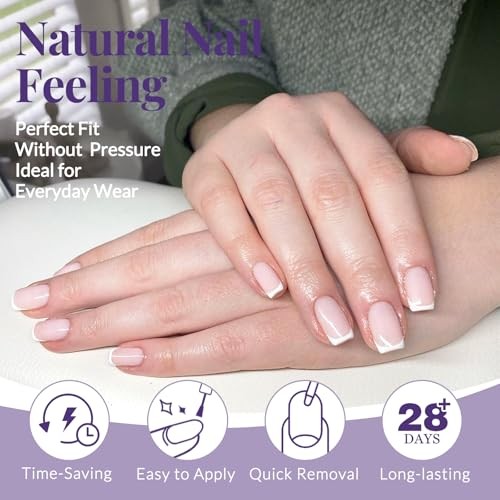 Nail Tips, 480pcs Soft Gel Nail Tips Square Shape Fake Clear Medium Square