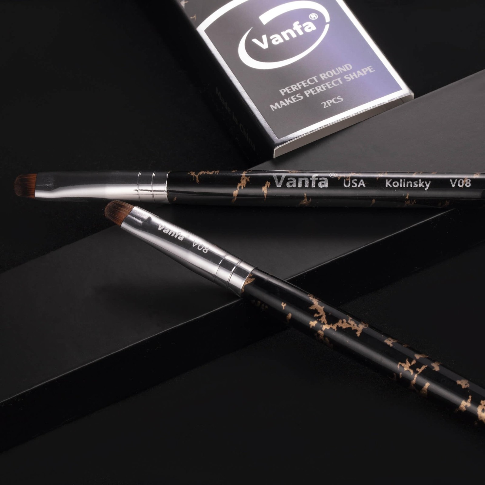 French Brush for Nails, Nail Brush, Clean up brush, Nail Art Brush (V08 – Pac…
