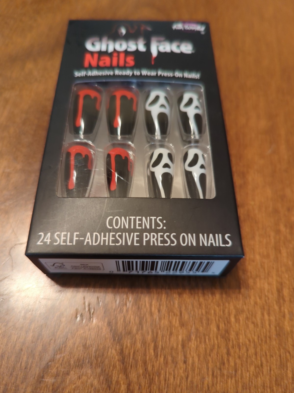 Scream Official Horror Movie Ghost Face Press-On Nails Fun World New