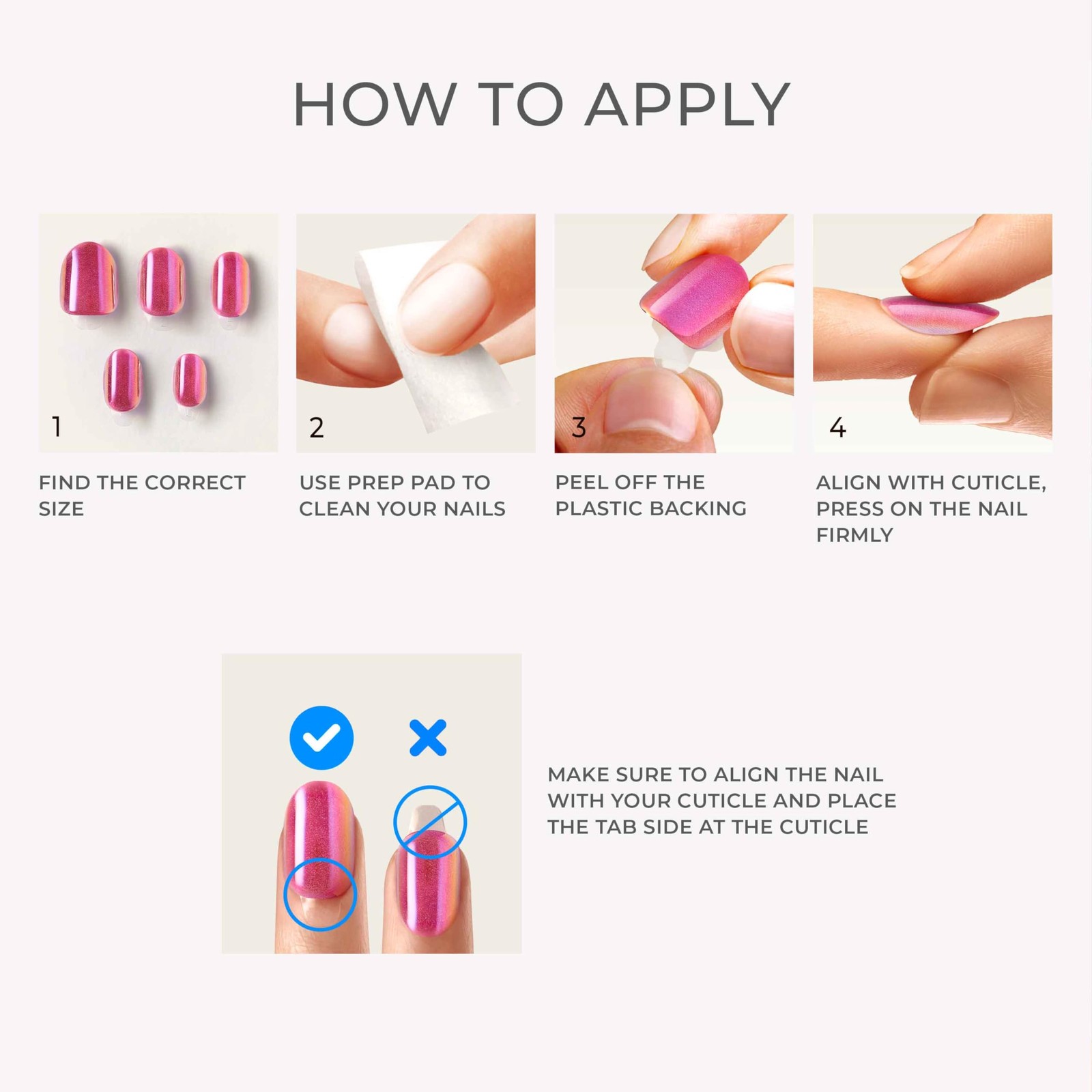KISS colorFX by Press On Nails , ‘Around You’, Solid Pink with Pearlescent Fi…