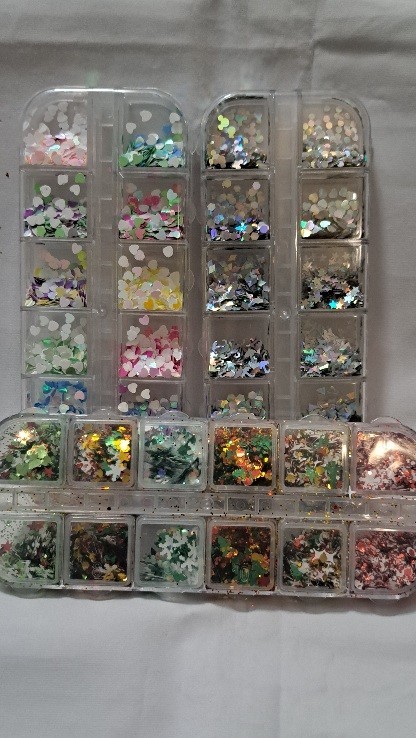 Autumn Christmas Nail Art Decoration Sequins bling Set 3 Boxes Set A