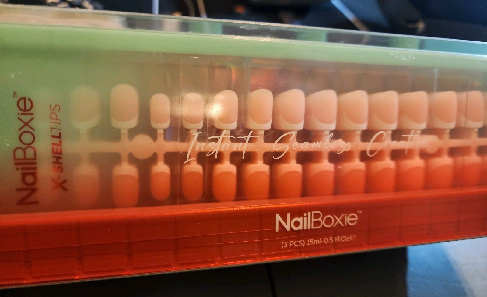 MODELONES NAILBOXIE X-SHELLTIPS FRENCH GEL NAILS ALMOND 15 SIZES/150 PIECES