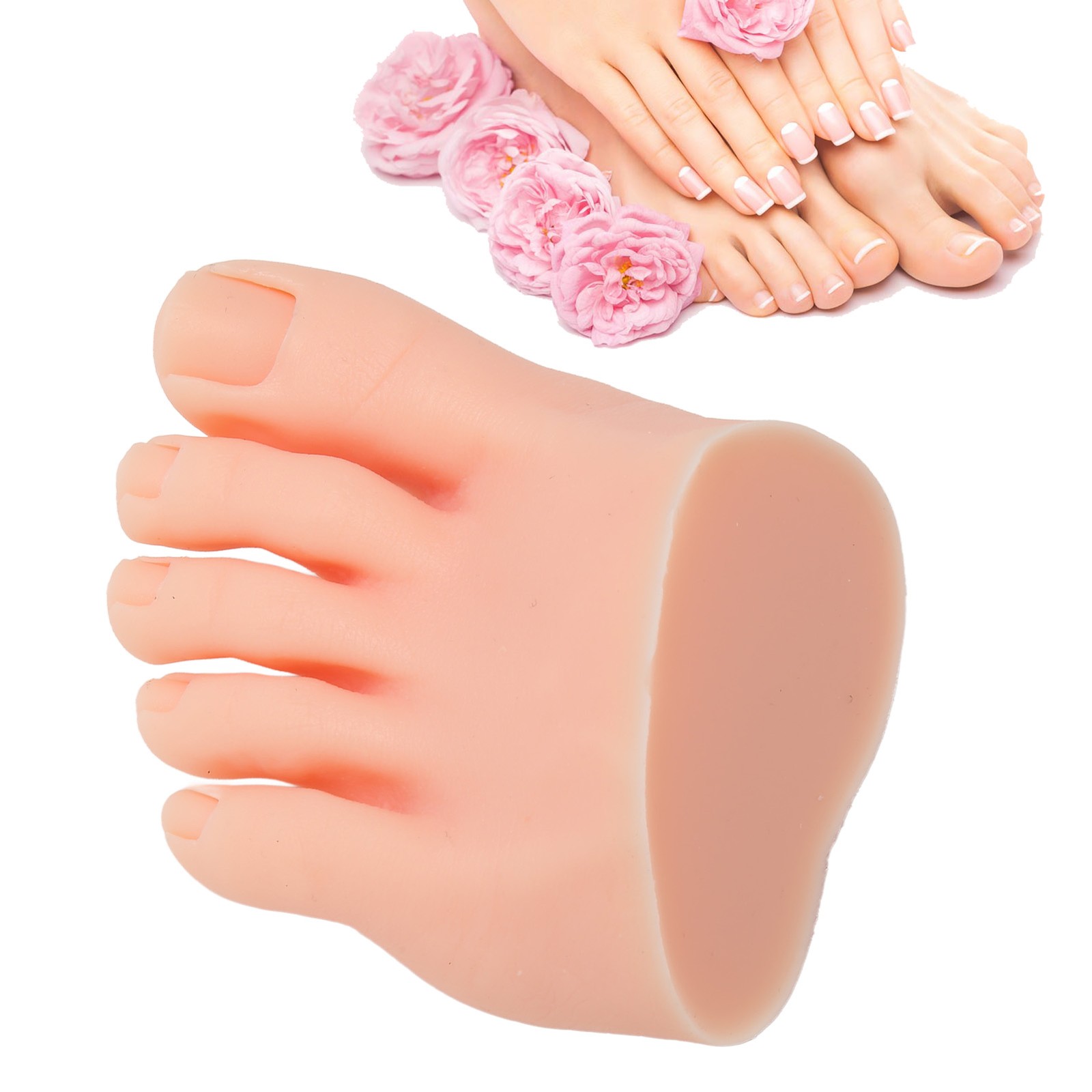 ›Nails Art Training Display Fake Half Foot Model Light Skin Color Tattoo