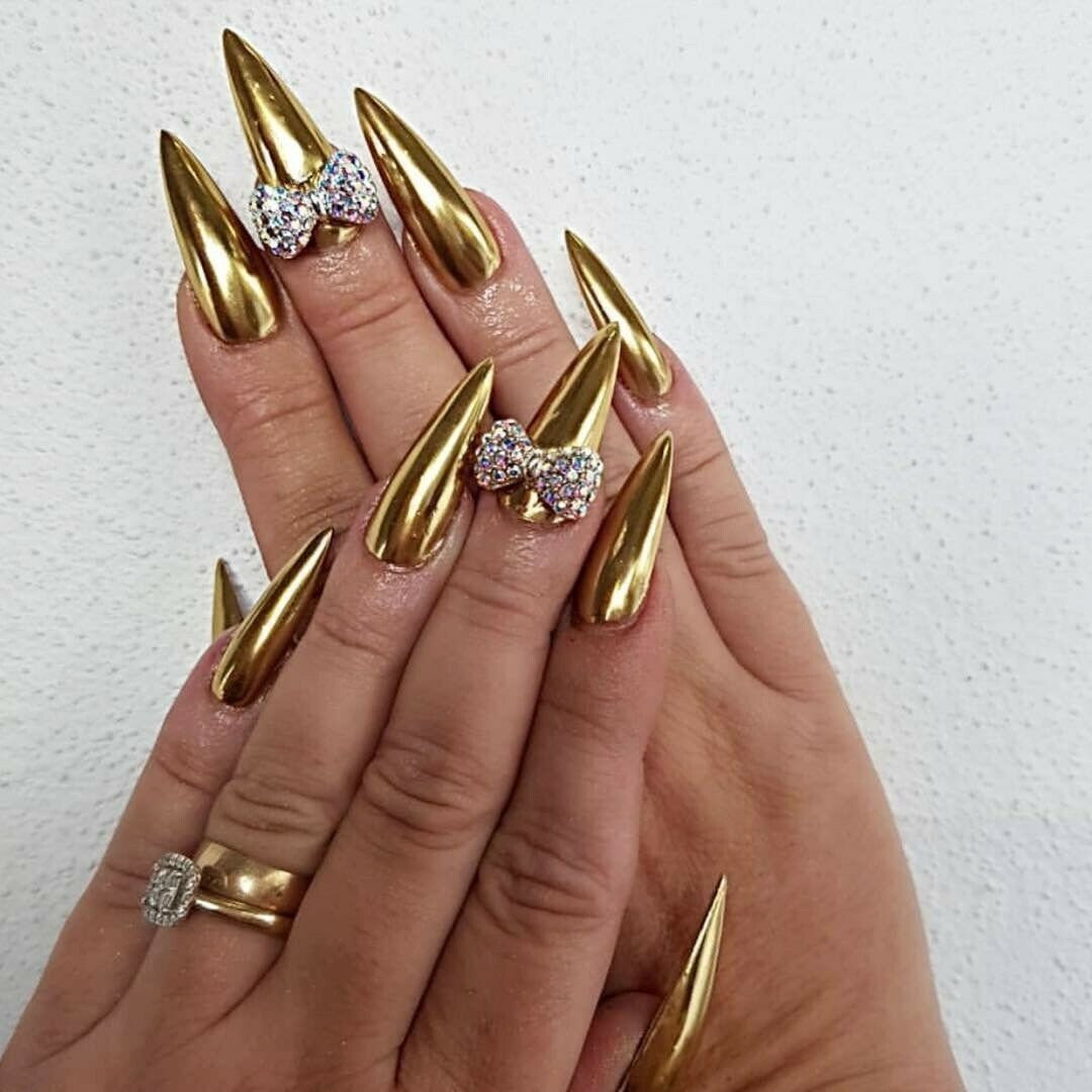 GOLD CHROME NAIL MIRROR POWDER EFFECT Pigment NAILS New Trend Magic Dust UK (P)