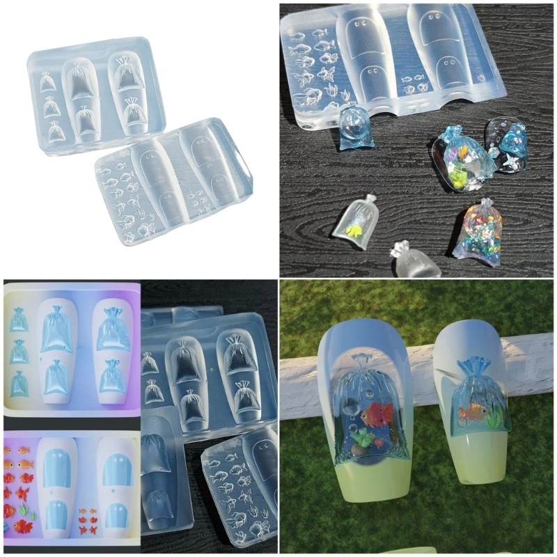 Nail Designing Tool Goldfish Series Silicone Handmade Mold for Manicure Creation