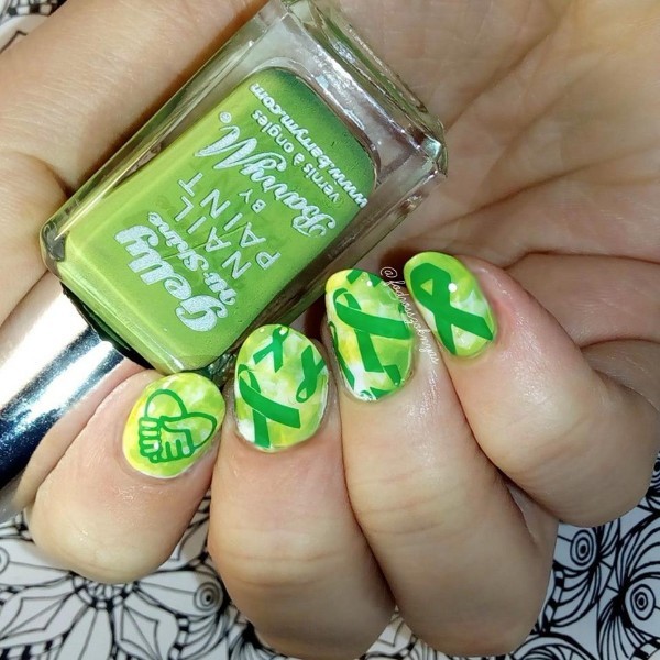 BP26 Crossover Ribbon Design Nail Art Template Image Plate Stamper Scraper Kit