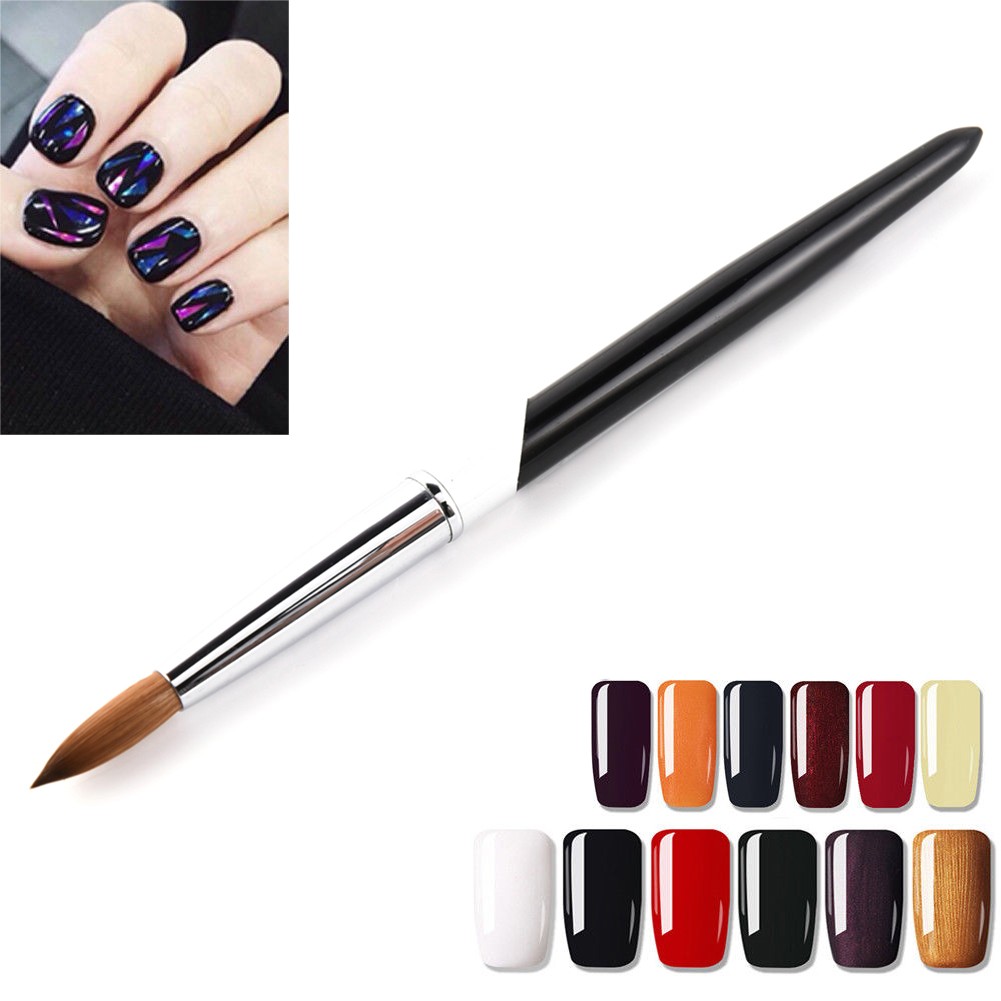 #8-16 Kolinsky Hair Sable Brush Acrylic Nail Brush Art Tool UV Gel Carving Pen
