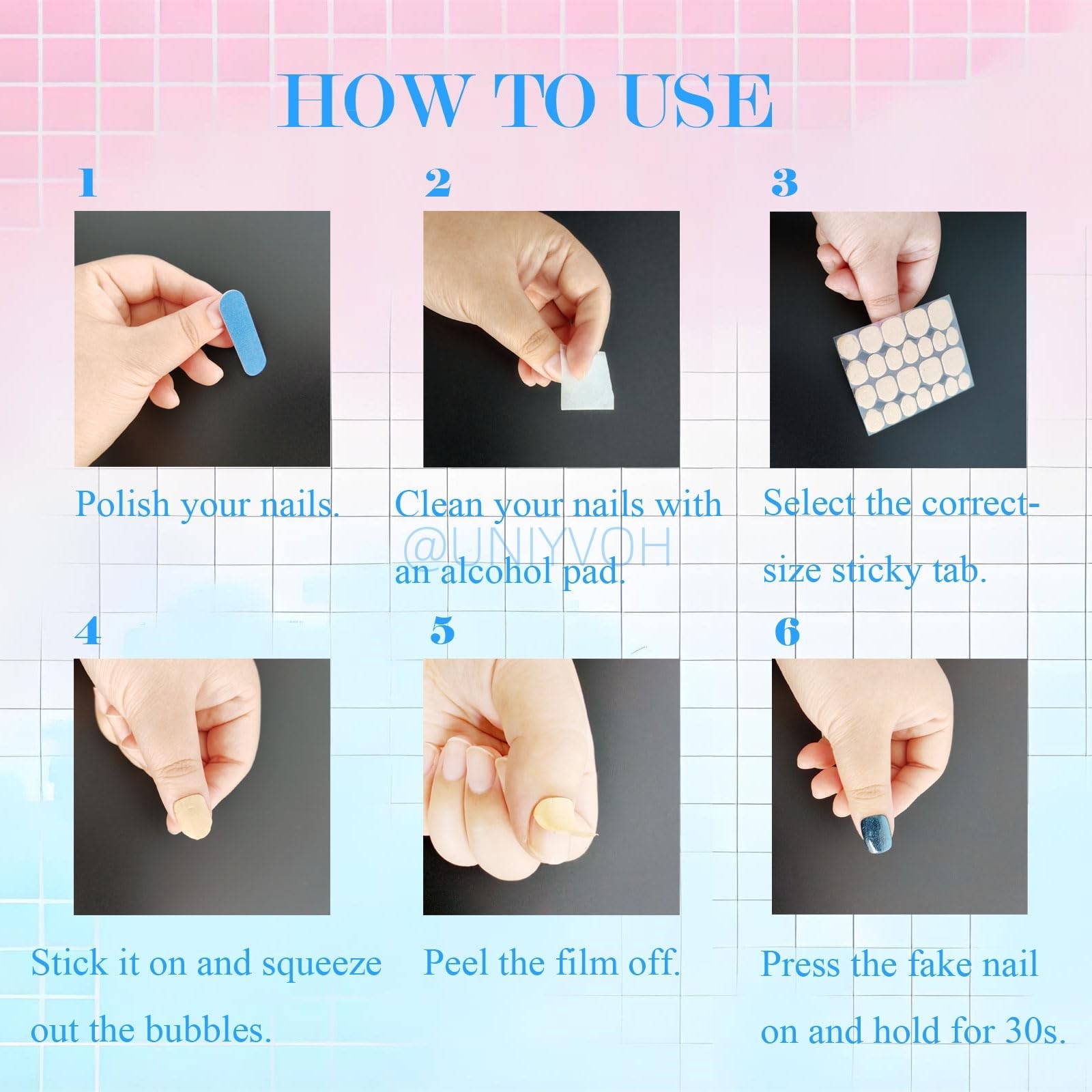 Short Coffin Press on Nails Handmade False Nails with Designs, 3D Hand-painte…