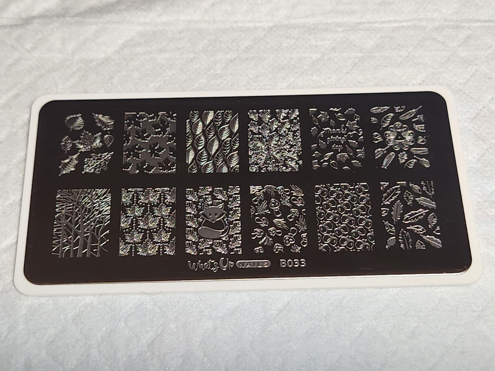 What’s Up Nail Stamping Plate B033 – Does it Look Like I Give a Fall?