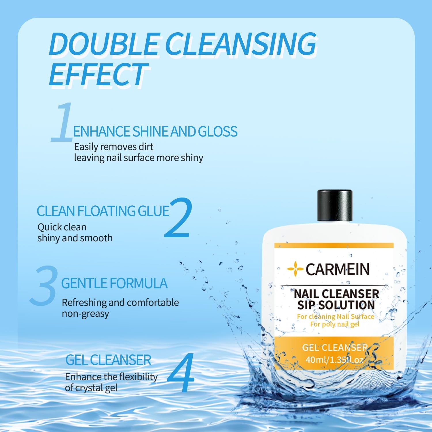CARMEIN: Nail Cleaner & Brush – Polyester 2.7 Fl Oz (Pack of 1)