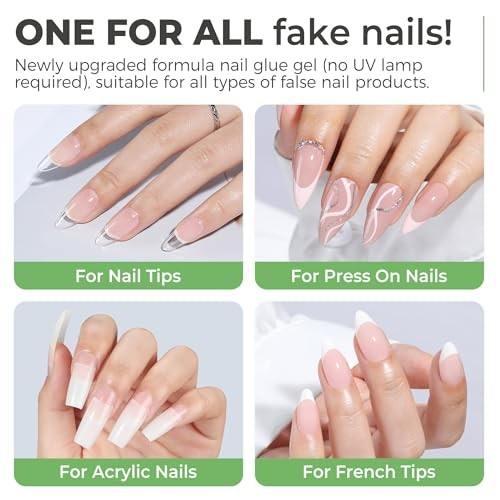 UNA GELLA 5ml Super Strong Gel Nail Glue for Press Ons, No UV Lamp Needed