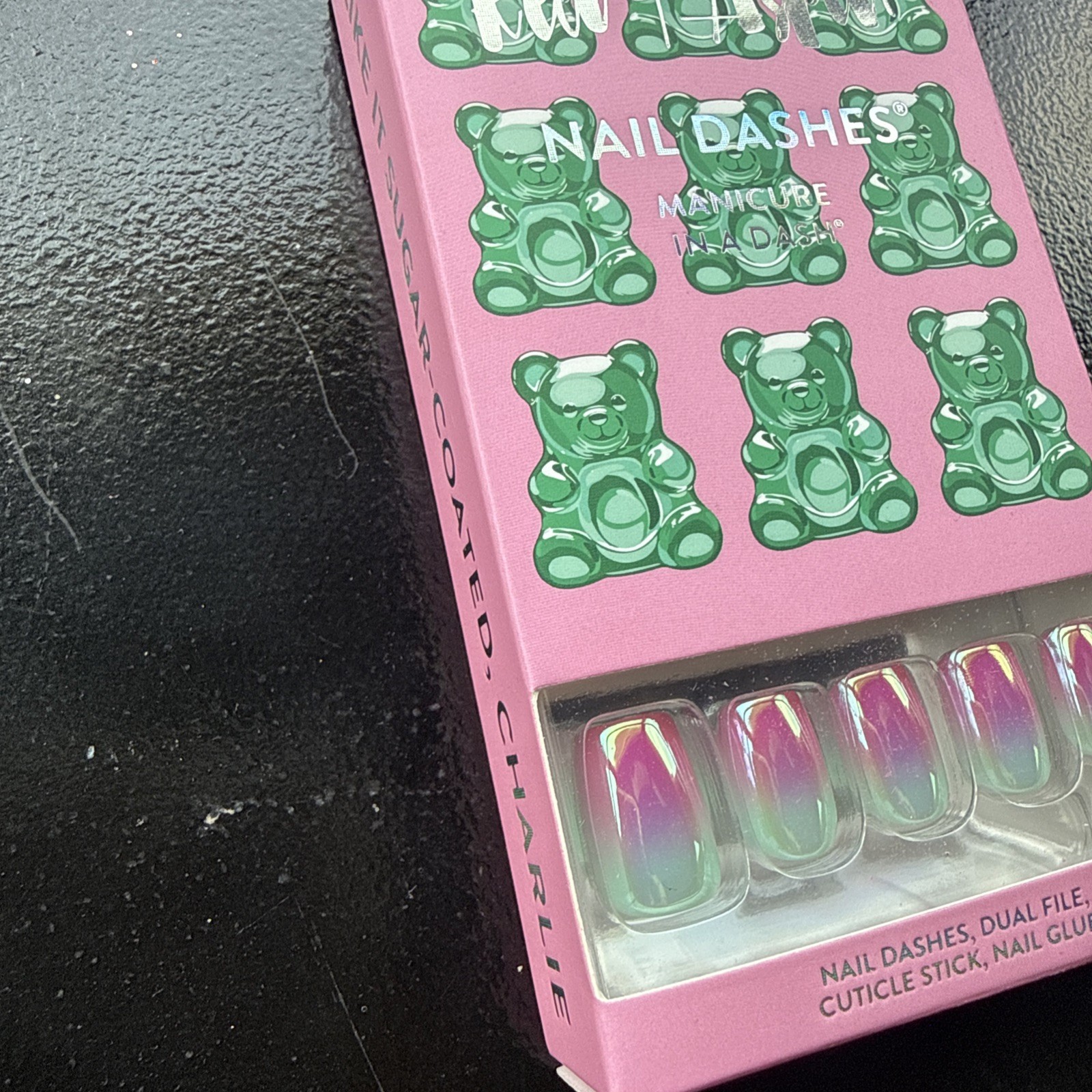 Red Aspen Press On Nails- I like it Sugar-Coated, Charlie Short Coffin