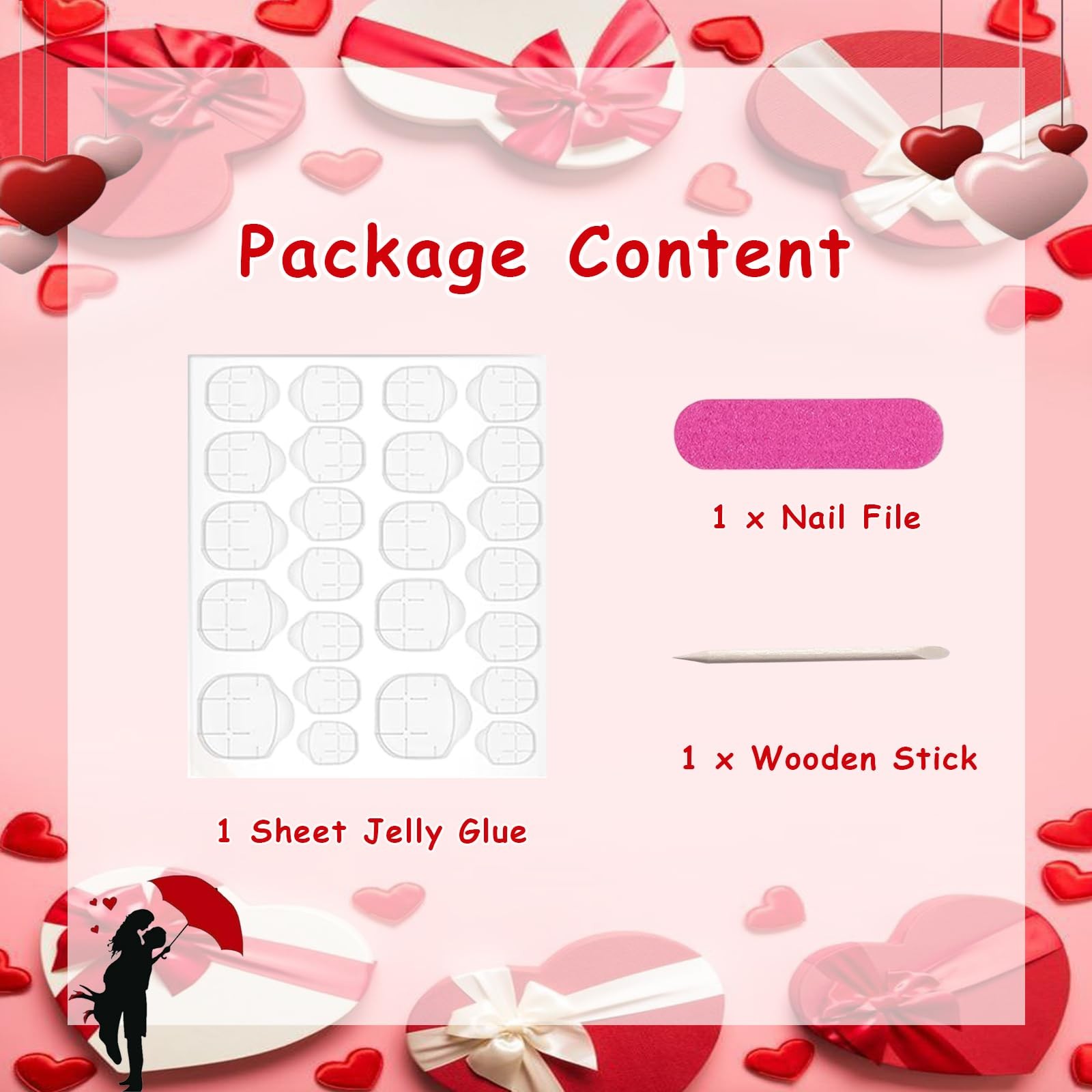 Valentines Black French Tip Press on Nails Short Square Fake Nails with Black…