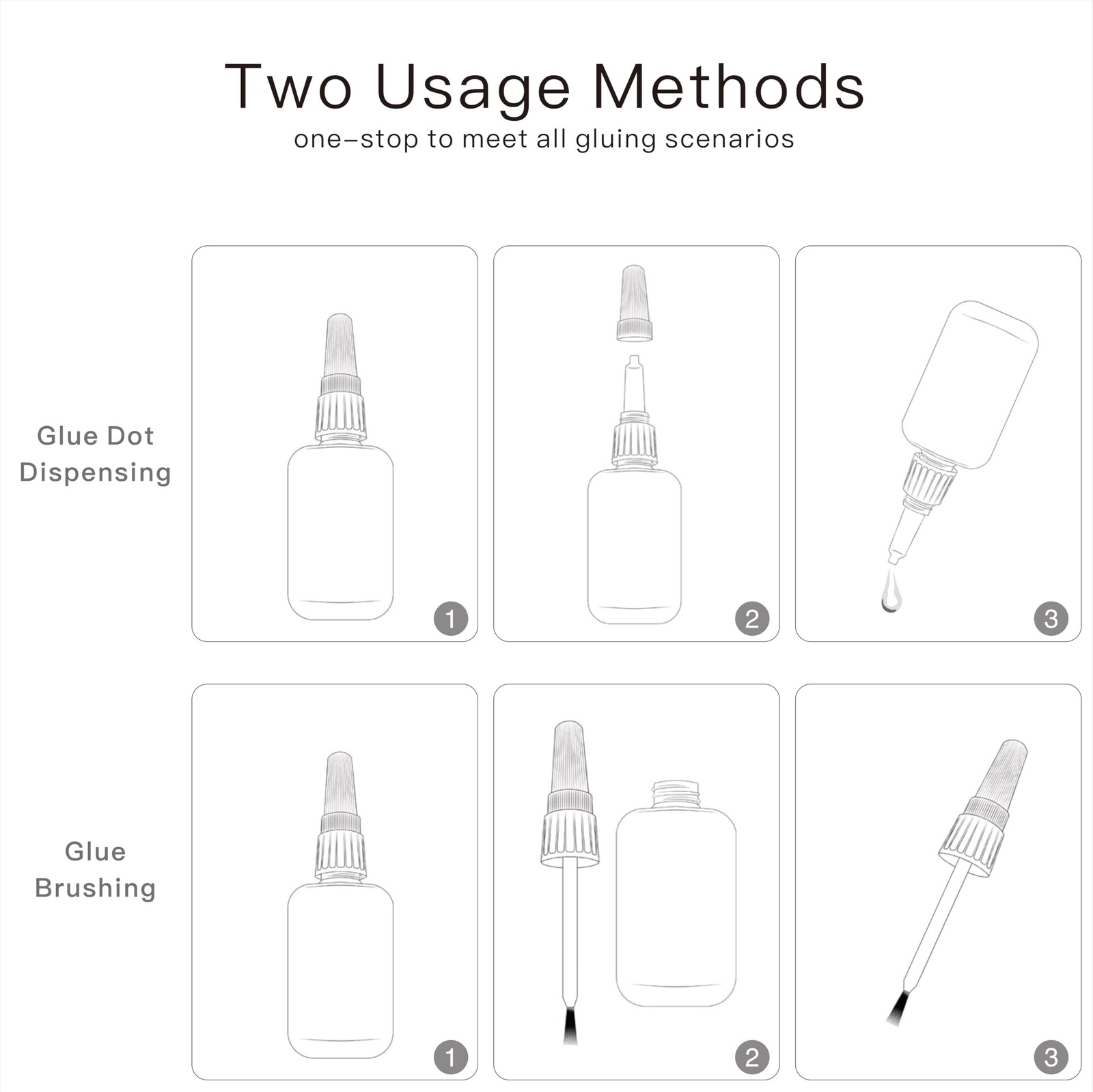ENMEMO 20ml Nail Glue with Brush