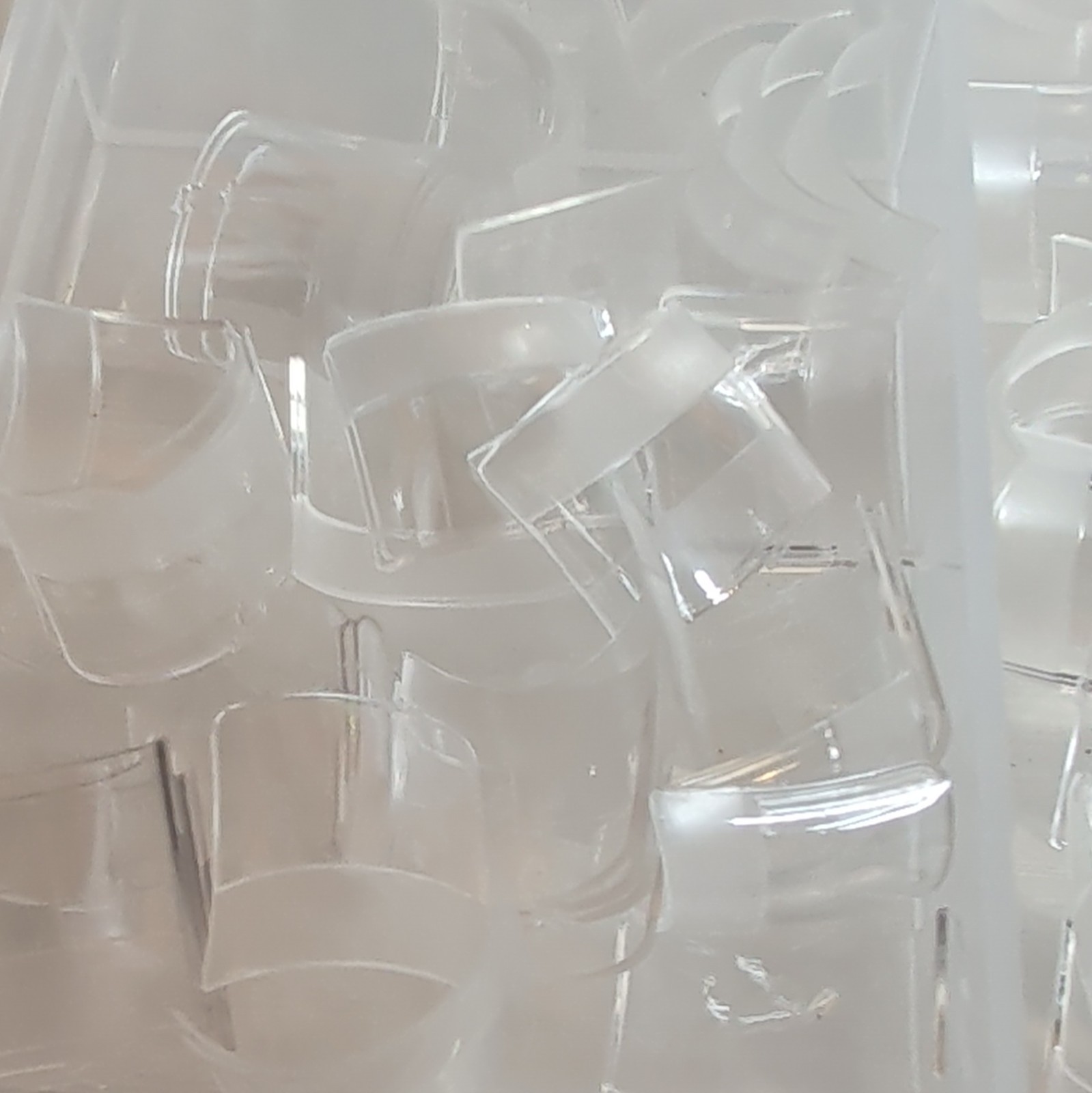 Lifextol Short Clear Square Artificial Toe Nail Tips Plastic Natural