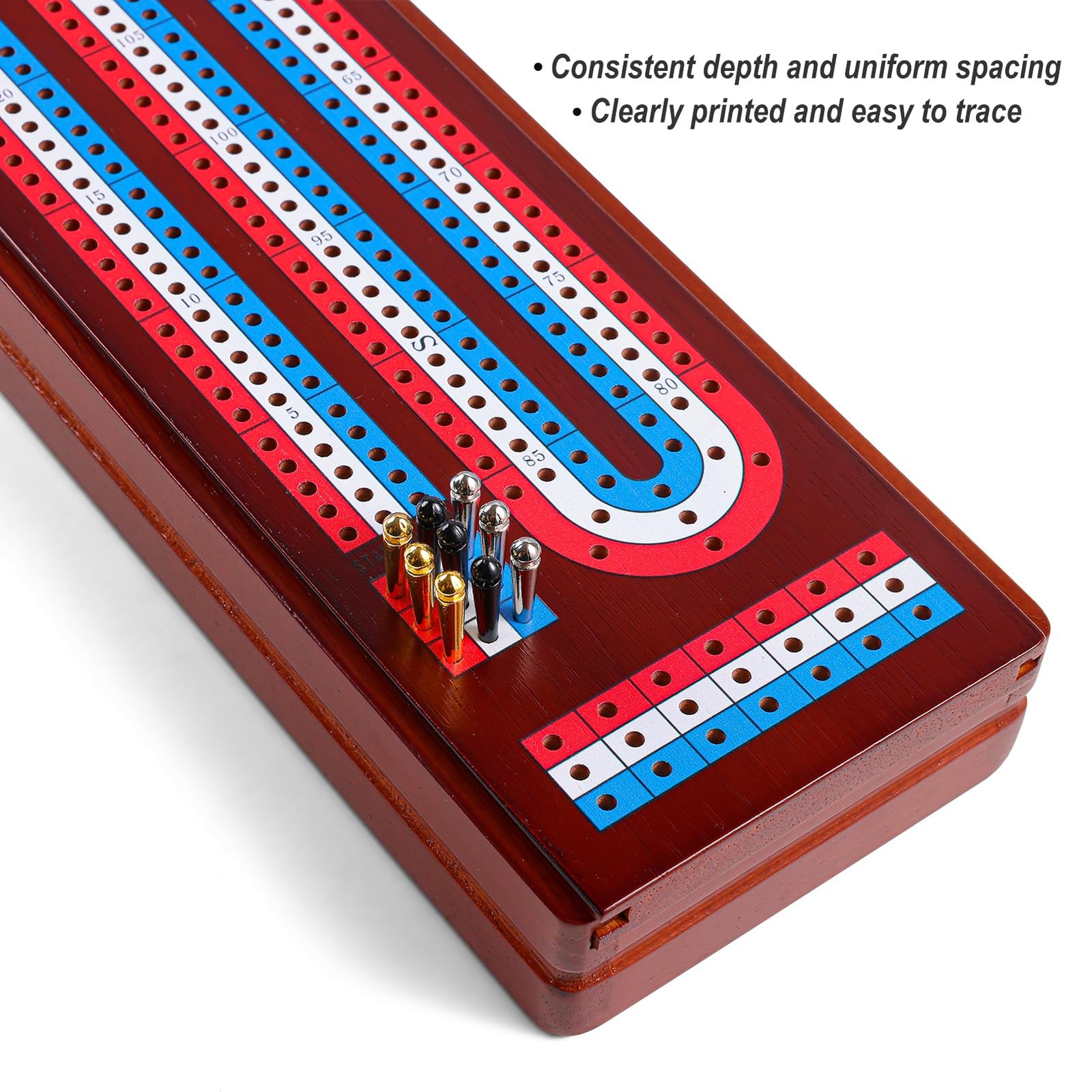 Ceebyfa Cribbage 14.5 inches x 4 x 0.1 centimeters, Vintage Color