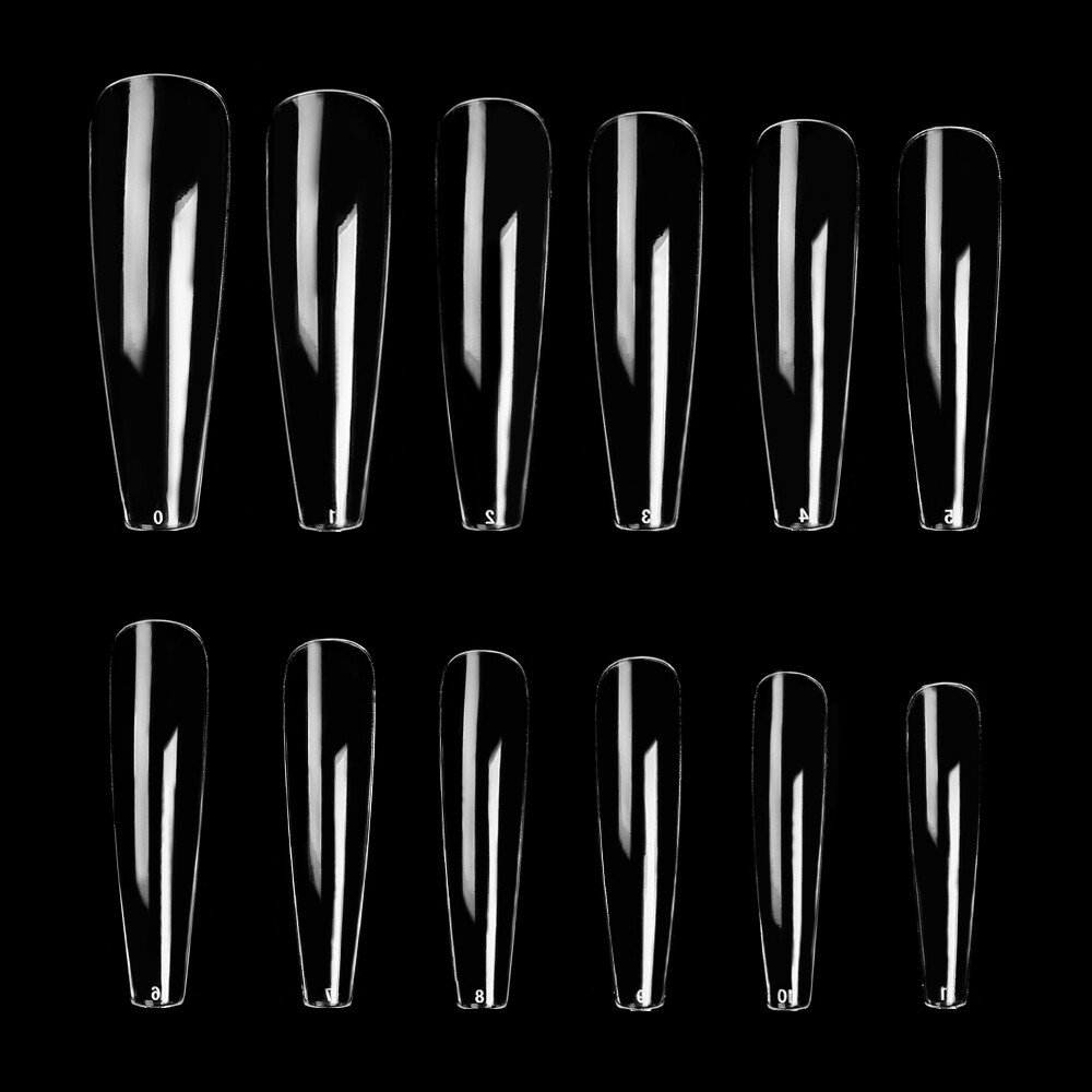 XXL Gel Full Cover Nail Coffin Shape 360 BOXED!!