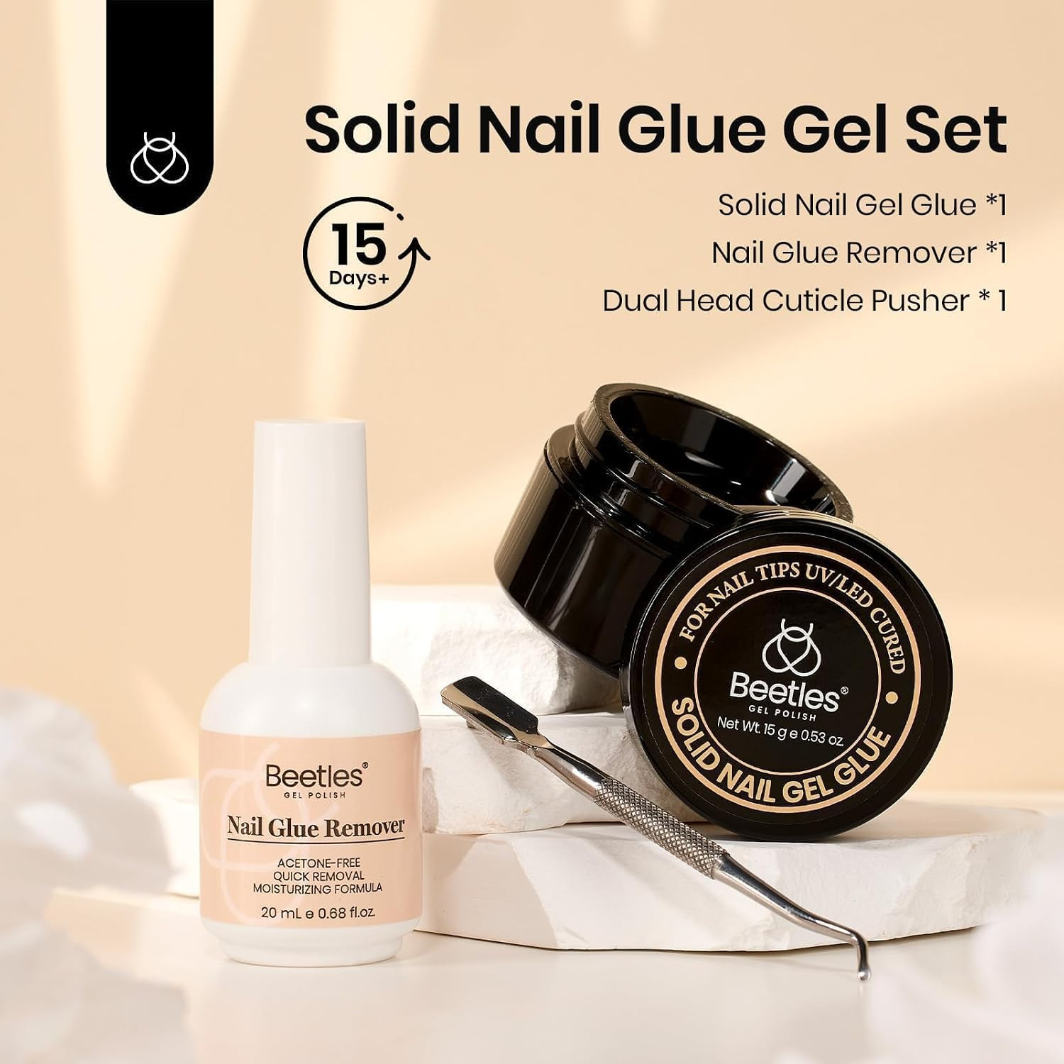 Nail Glue Gel & Nail Glue Remover Set, 2Pcs Nail Kit for Press on Nails and Acry