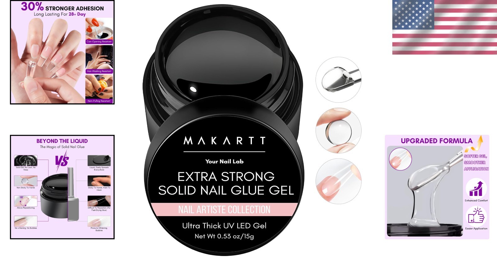 Mess-Free Nail Adhesive Gel – Strong, Flexible, and Odor-Free for No Hassle