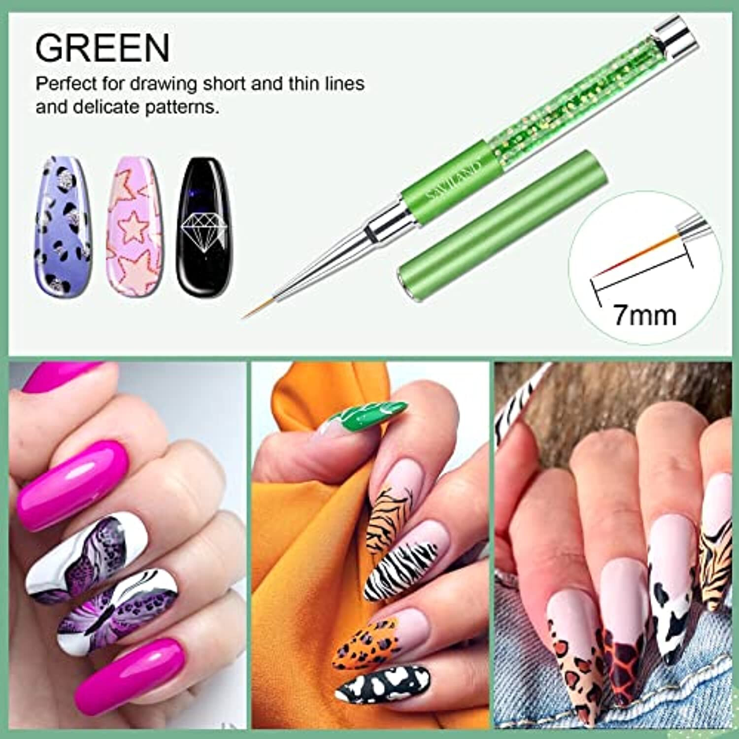 Nail Art Liner Brushes Set – 5pcs Nail Gel Polish Painting Nail Design Brush