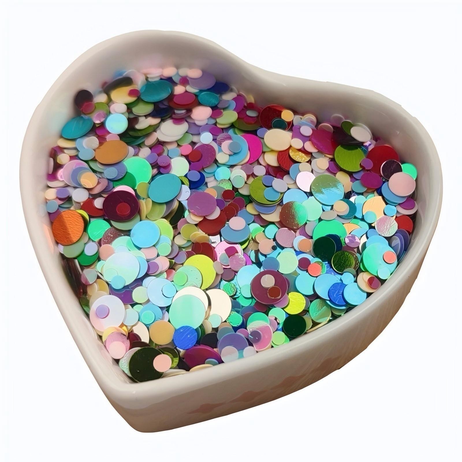 50 Gram Mixed Color Assorted Size 2-6mm Sequins Loose Tiny Nail Art Tips Craft