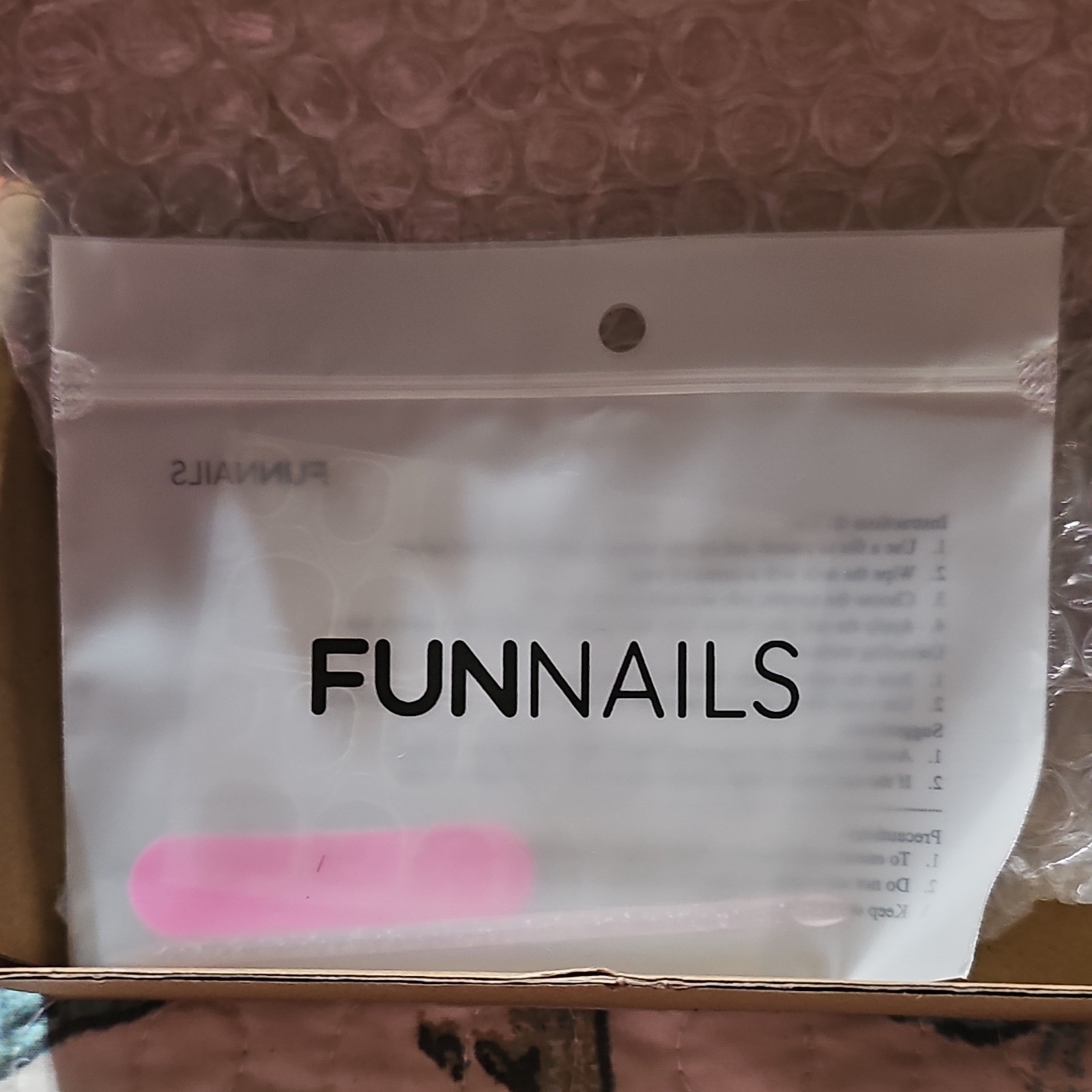 FUNNAILS 3D Rose Medium Press-On Nails Pink Brown Full Cover Pre-Designed Set