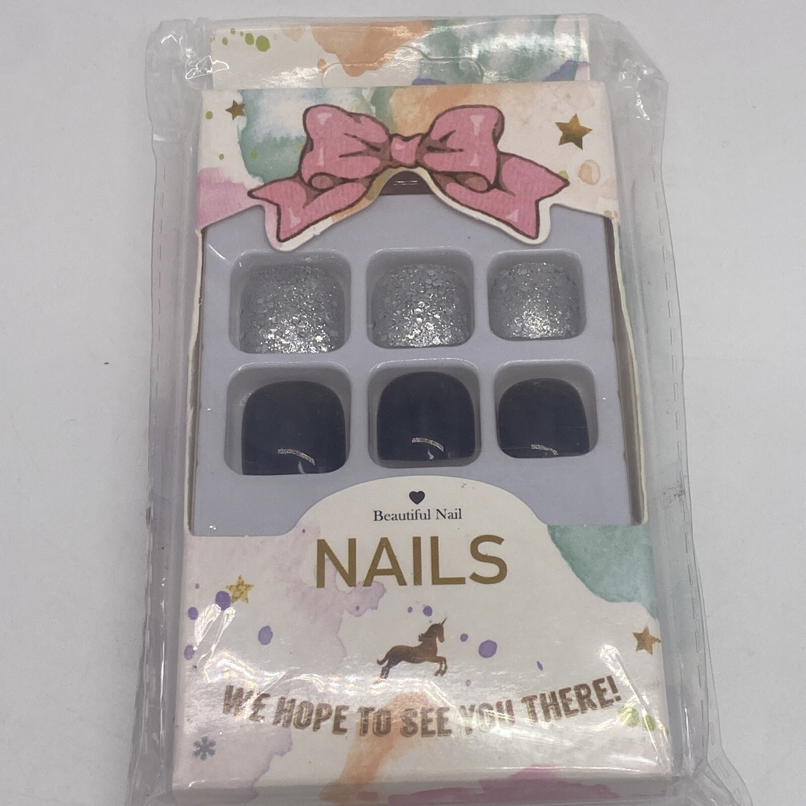 5 sets of Press on nails, Glue On, Nail Set, Matte, Glossy, Glitter