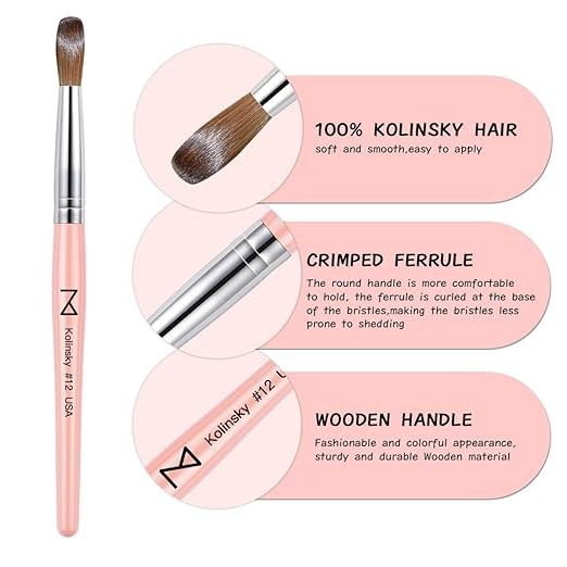 100% Kolinsky Nail Brush