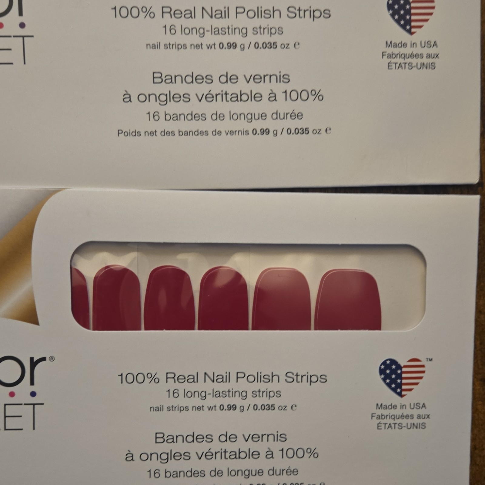 Color Street Nail Polish Strips Multicolor Glitter Hearts Easy Peel Nail Art