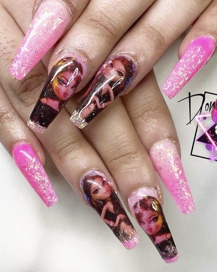 Bratz Dolls Fashion Girls Night Nail Decals Waterslide Nail Design Kit Nail Wrap