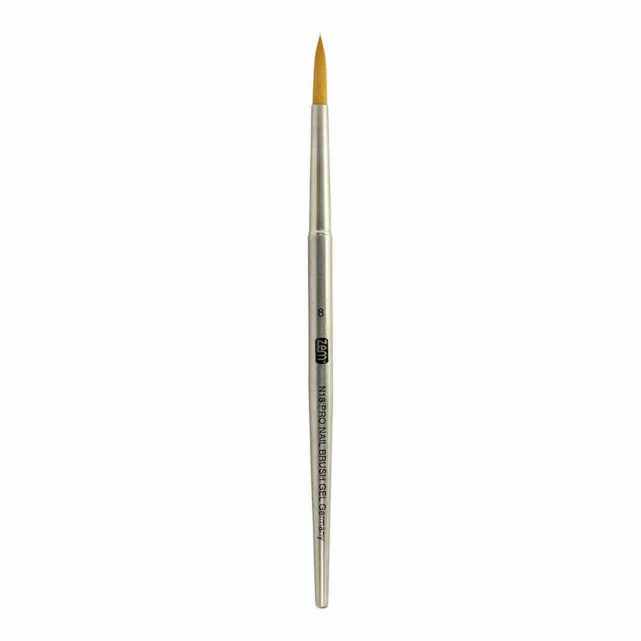 N18 PRO Gun Metal Round #8 Gel Nail Brush
