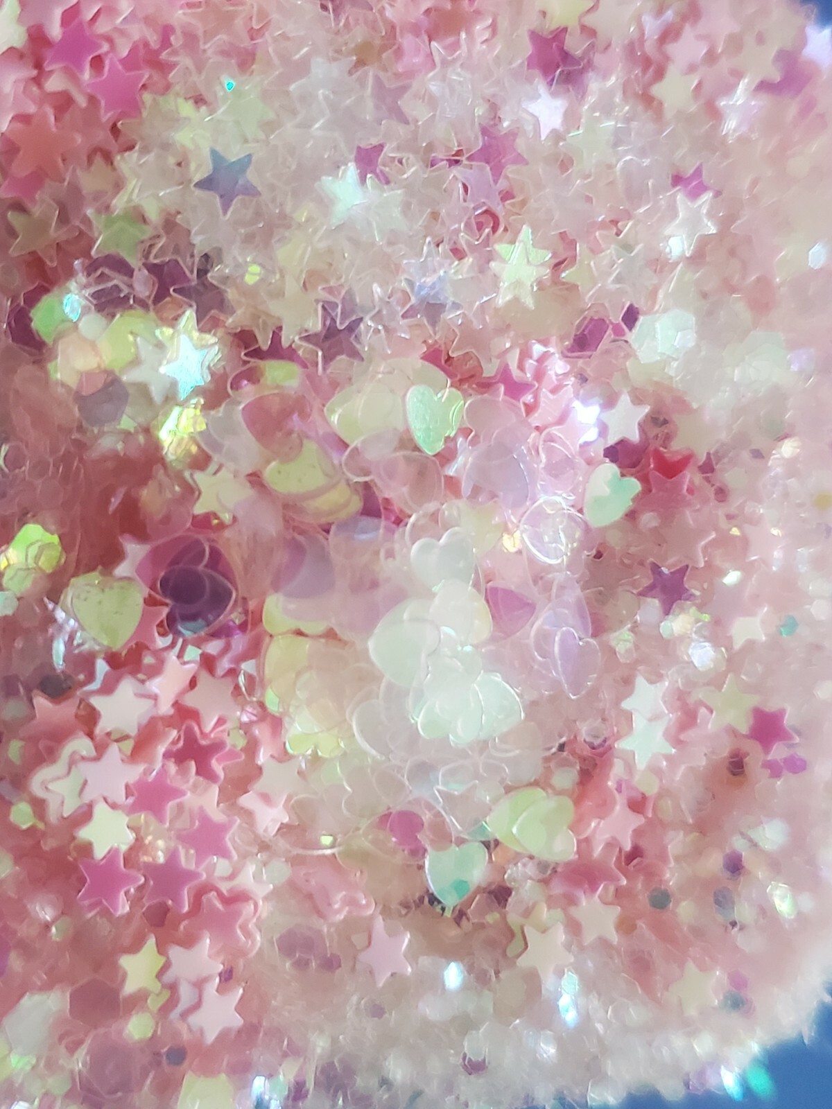 Strawberries & Cream | Iridescent Pink Glitter Mix|Nail Art|Acrylics & Gels